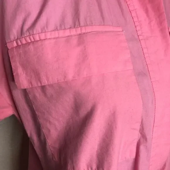 NavyBleu pink short sleeve button front shirt dress size Small - Picture 6 of 13
